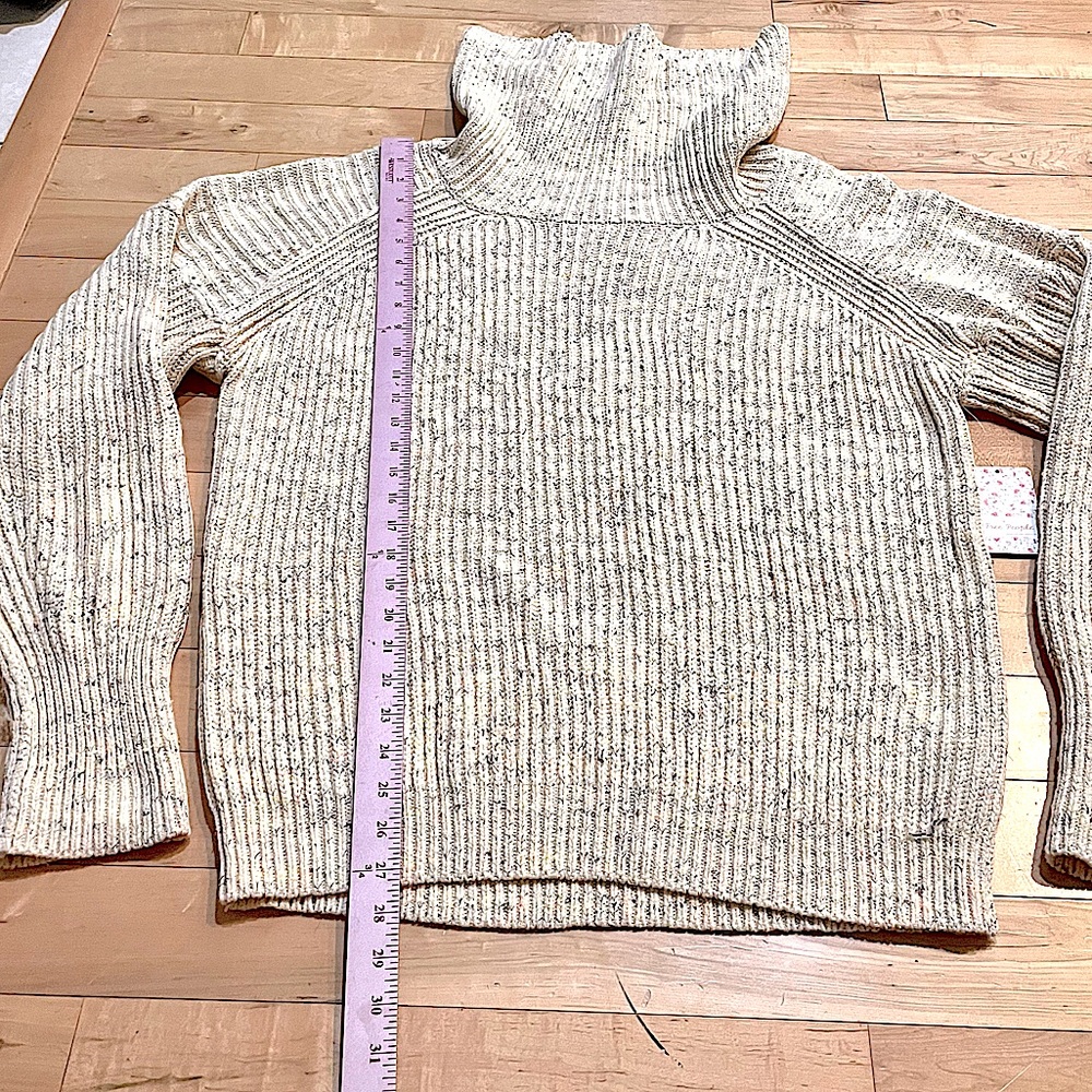 NWT Free People Leo Tunic Sassy Peach Combo Oversized Cowl Neck Sweater, Medium - Picture 8 of 9
